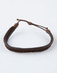 BLUE CROWN Single Braid Leather Bracelet image number 1