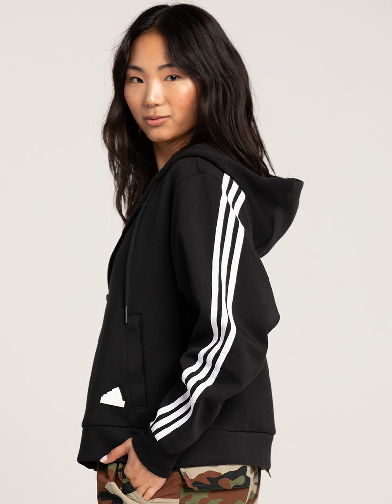 ADIDAS 3-Stripes Full Zip-Up Womens Fleece Hoodie image number 1