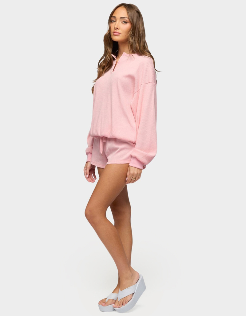 EDIKTED Baila Waffle Henley Top image number 2