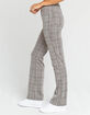 RSQ Plaid Womens Gray Flare Pants image number 3