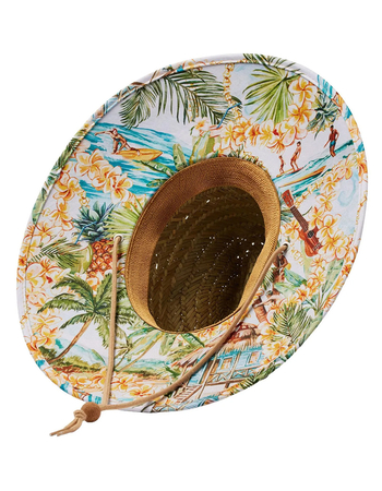 HEMLOCK HAT CO. Aloha Tropics UPF 50+ Lifeguard Straw Hat Alternative Image