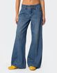 EDIKTED Charlie Panel Stitch Low Rise Jeans image number 1