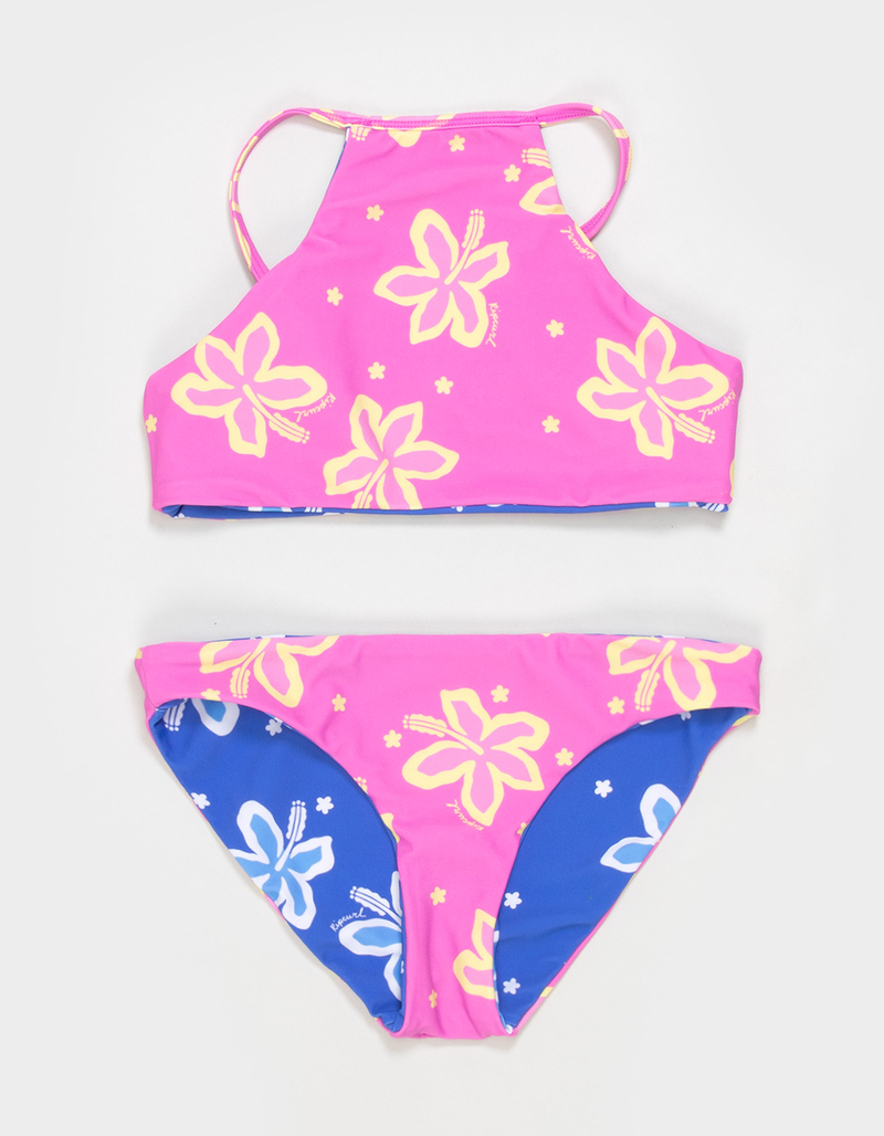 RIP CURL Tropical Dawn Girls Reversible High Neck Bikini Set image number 1