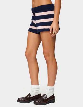 EDIKTED Amaris Striped Knit Shorts Alternative Image