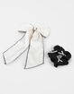 FULL TILT 2 Pack Contrast Stitching Bow Hair Clip & Scrunchie image number 5