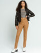 TRACTR Pull On Suede Womens High Rise Pants image number 1