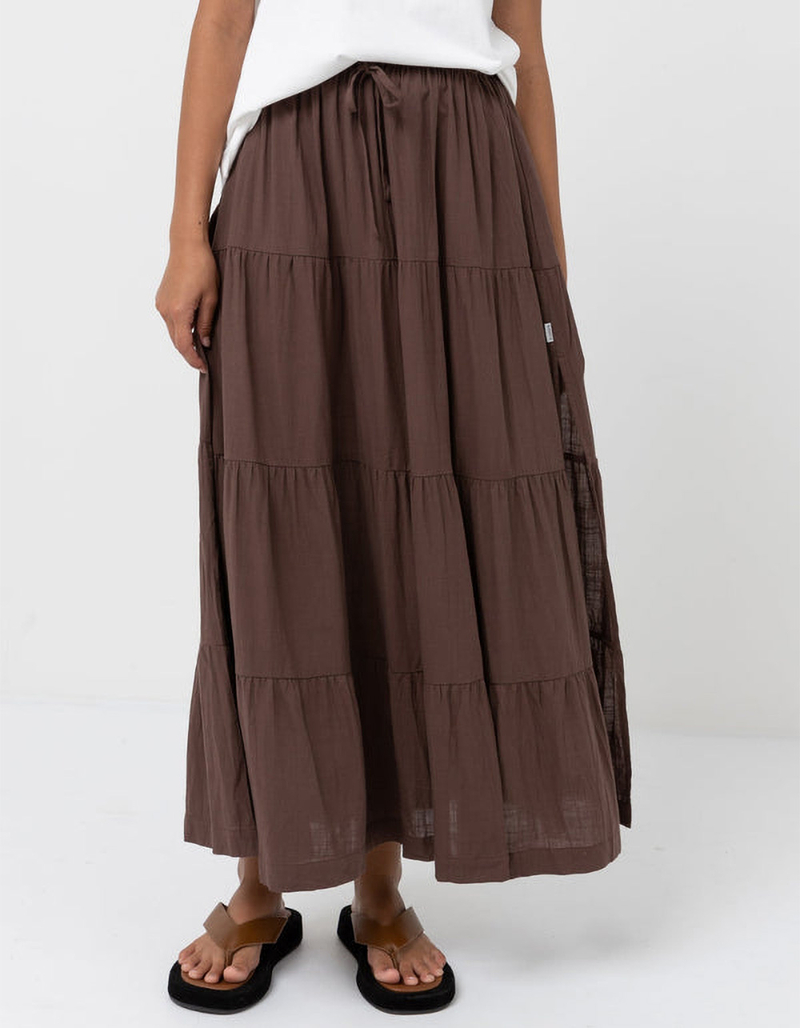 RHYTHM Classic Womens Tiered Maxi Skirt image number 1