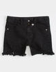 LOVE FIRE Frayed Hem Girls Denim Shorts image number 1