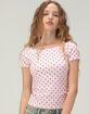 TILLYS Womens Open Neck Tee image number 1