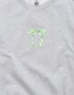 BOW Green Stitched Bow Unisex Crewneck Sweatshirt image number 2
