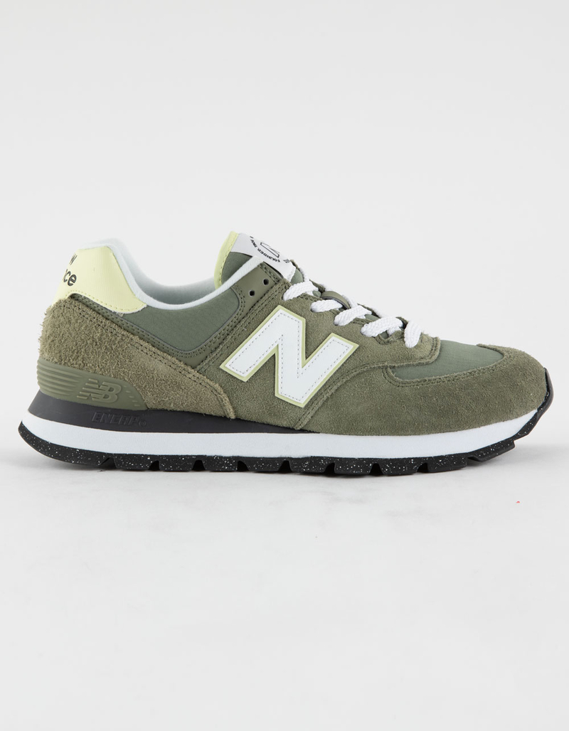 NEW BALANCE 574 Rugged Mens Shoes GREEN/WHITE Tillys