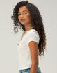 FULL TILT Car Hibiscus Womens Baby Tee image number 3