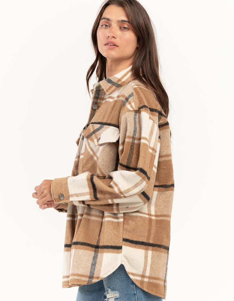 RSQ Plaid Womens Shacket image number 1