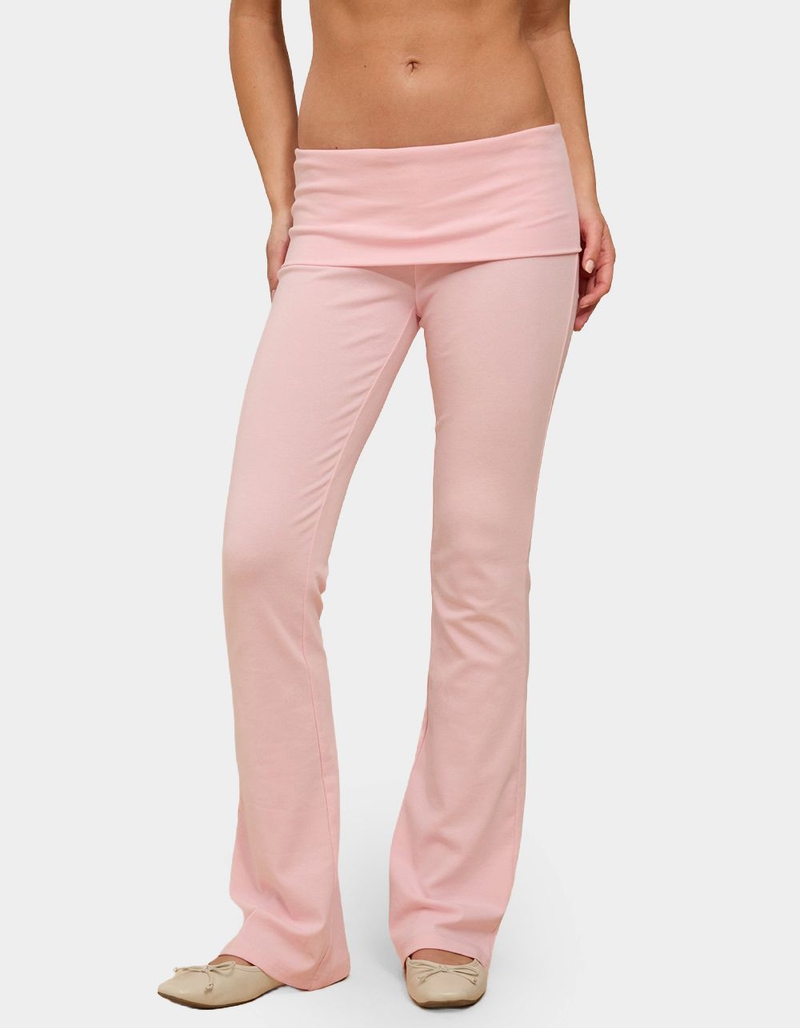 EDIKTED Ivanne Foldover Flared Pants image number 0