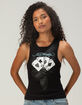 ED HARDY x MGK Lost Cards Rhinestone Womens Tank Top image number 1