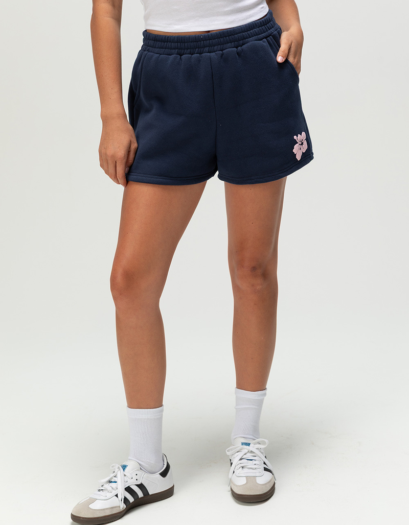 FULL TILT Hibiscus Womens Fleece Shorts image number 2