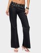 EDIKTED Scalloped Grommet Low Rise Bootcut Jeans image number 1