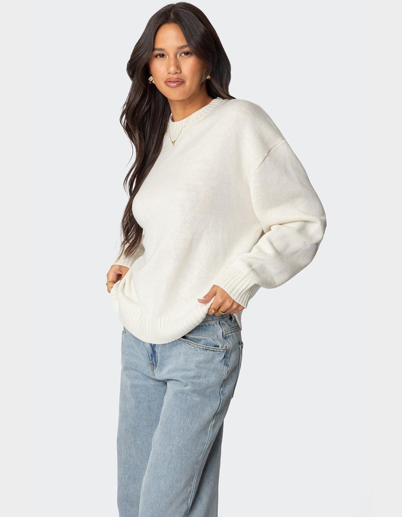 EDIKTED Rutie Bow Patch Sweater image number 3