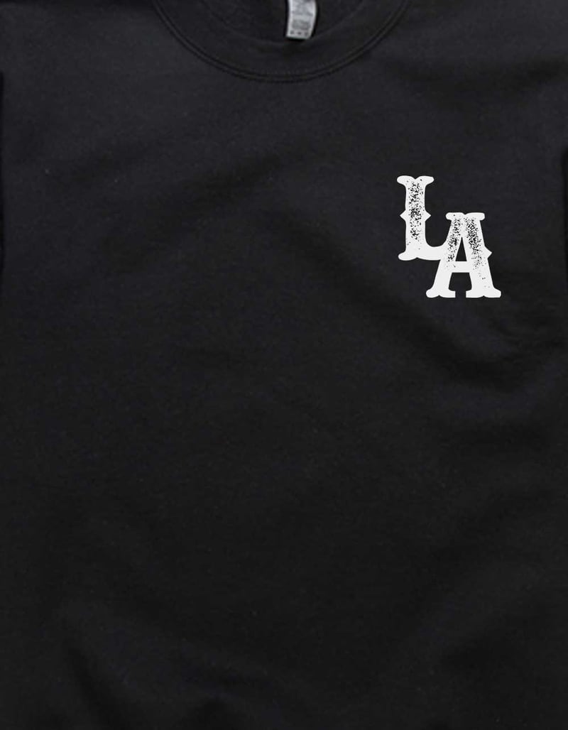 LOS ANGELES Logo Unisex Crewneck Sweatshirt BLACK Tillys