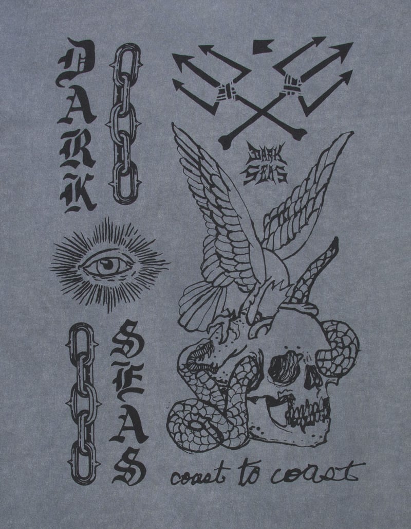DARK SEAS Troublemaker Mens Heavyweight Tee image number 2
