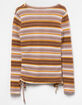 POOF Stripe Cinch Side Girls Long Sleeve Top image number 2
