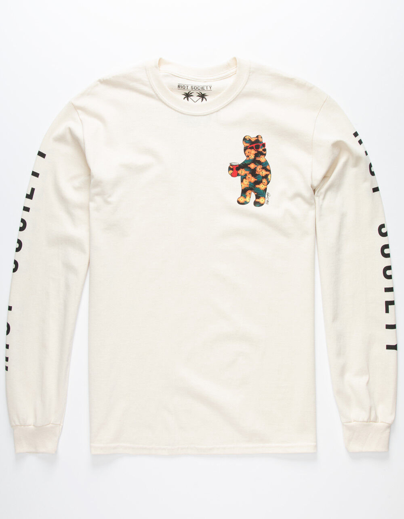 RIOT SOCIETY Aztec Floral Bear Mens T-Shirt image number 0