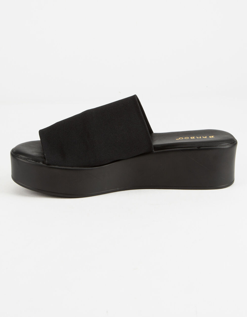 BAMBOO Stretch Slide Womens Flatform Sandals image number 3