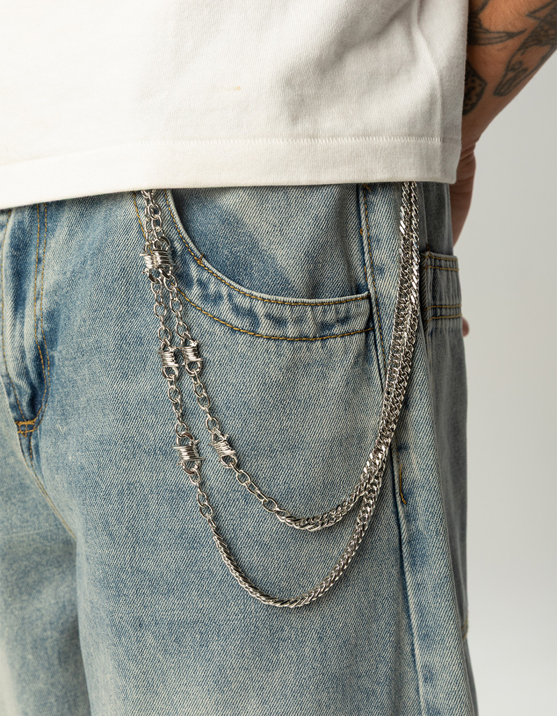 RSQ Slim Barbed Wire Wallet Chain image number 3