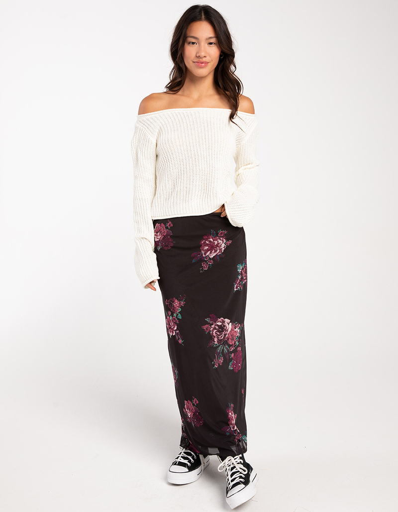 RSQ Womens Off The Shoulder Sweater image number 2