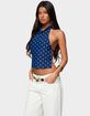 EDIKTED Raiya Polka Dot Backless Halter Top image number 2