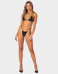 EDIKTED Bruna Faux Leather Triangle Bikini Top image number 4