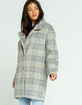KNOW ONE CARES Plaid Womens Coat image number 2