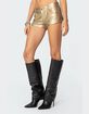 EDIKTED Melodi Faux Leather Micro Shorts image number 3
