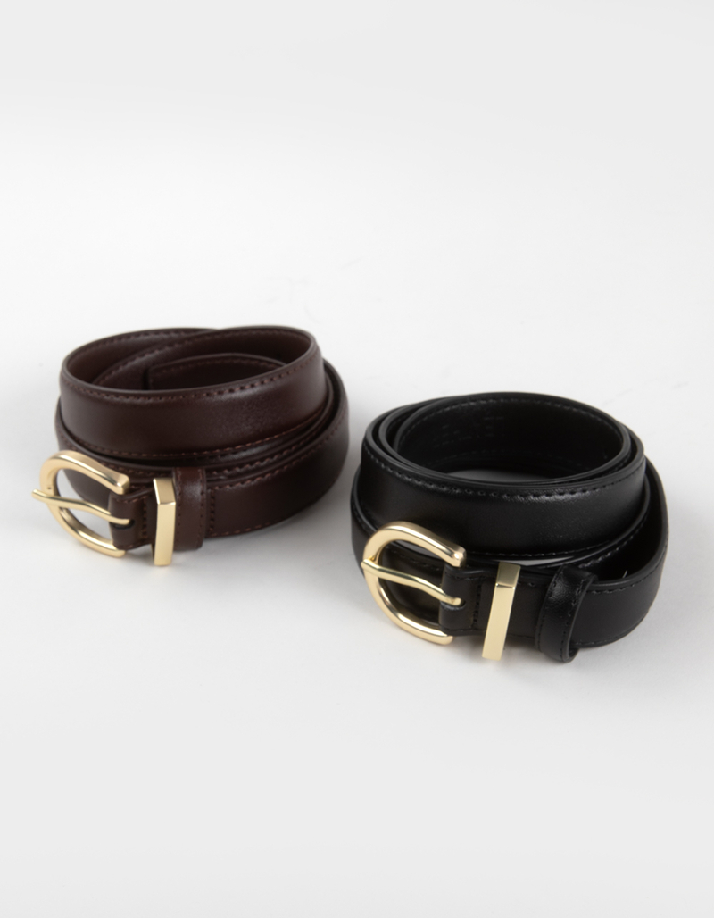 Faux Leather Belts 2 Pack image number 1
