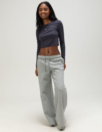 NIKE Sportswear Chill Knit Womens Long Sleeve Crop Tee Alternative Image
