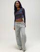 NIKE Sportswear Chill Knit Womens Long Sleeve Crop Tee image number 2