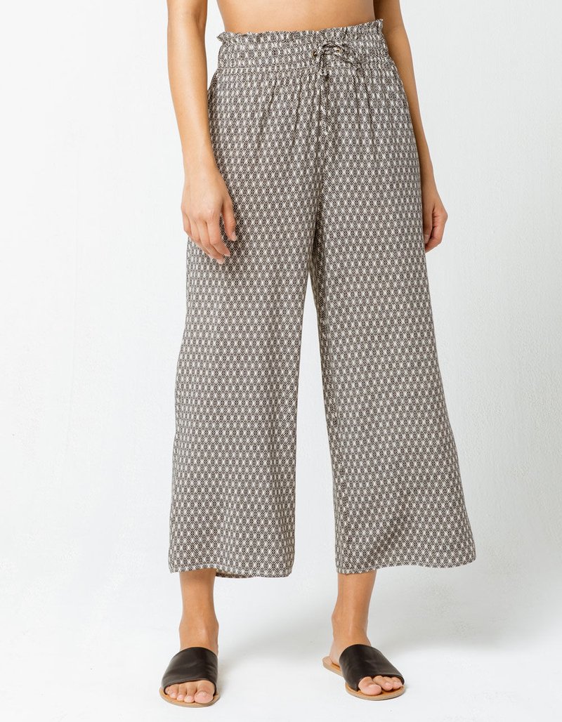SKY AND SPARROW Geo Print Crop Womens Wide Leg Pants image number 0