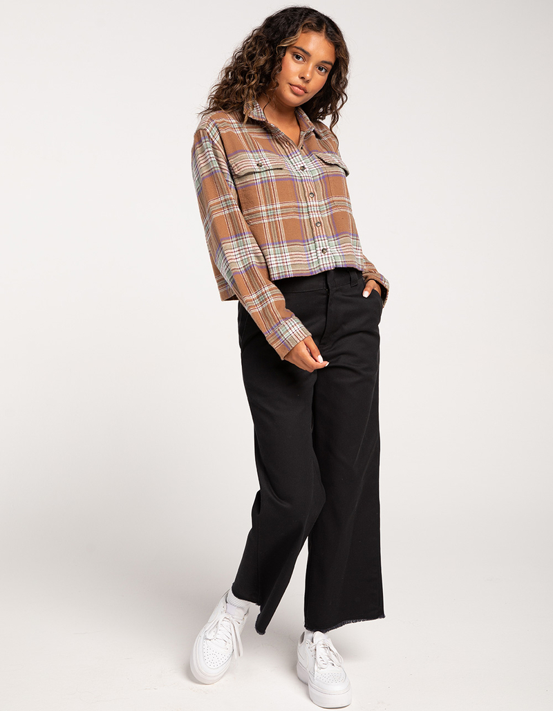 OBEY Max Womens Crop Flannel image number 5