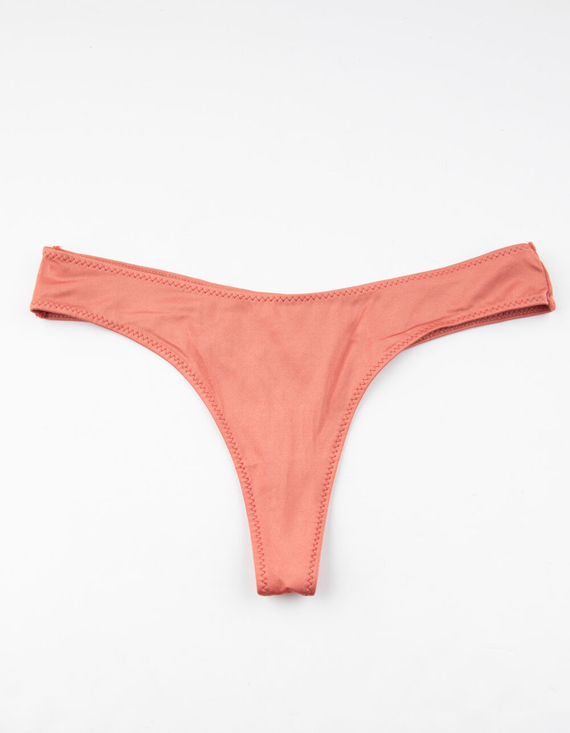 FULL TILT Shiny Micro V Rust Thong image number 0