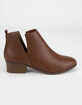SODA Chop Out Low Womens Cognac Booties image number 2