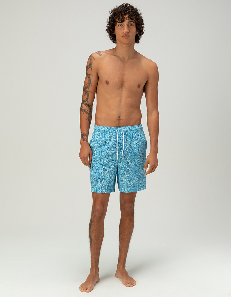 RSQ Mens Seersucker 6.5" Swim Trunks image number 2