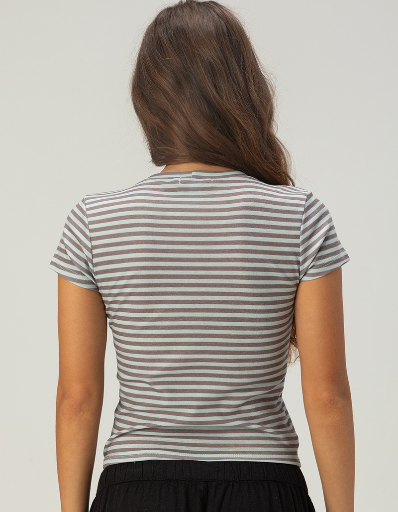 RSQ Womens Star Patch Stripe Tee image number 3
