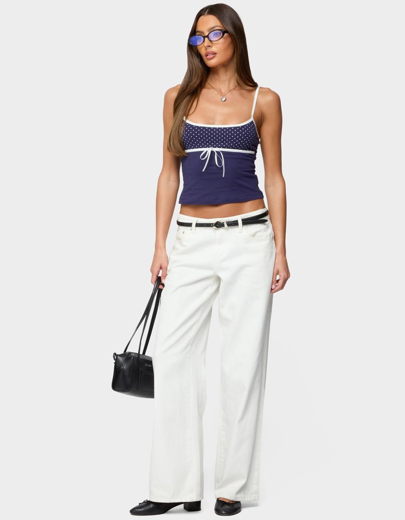 EDIKTED Rhoda Contrast Polka Dot Tank Top image number 4