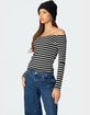 EDIKTED Nelligan Striped Off Shoulder Top image number 2