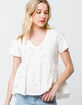 COCO & JAIMESON Floral Womens Babydoll Top image number 1