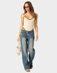 EDIKTED Doll House Low Rise Washed Womens Jeans image number 2