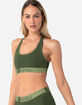 ETHIKA Army Green Sports Bra image number 3