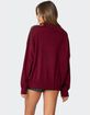 EDIKTED Argyle Oversized Polo Sweater image number 5