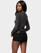 EDIKTED Daphne Ribbed Long Sleeve Tee image number 3