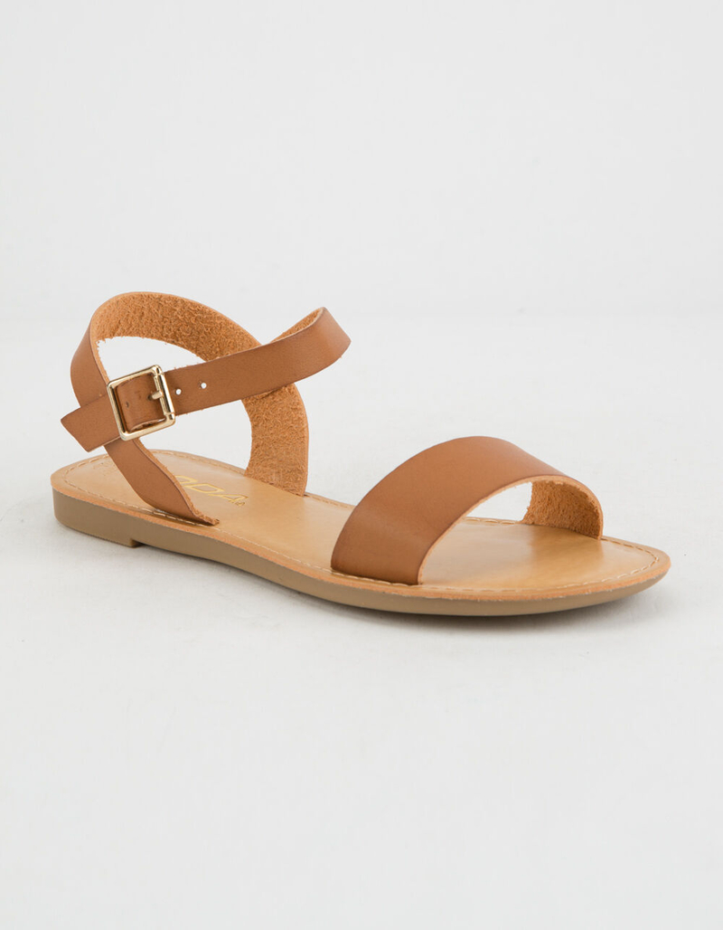 SODA Ankle Strap Girls Tan Sandals image number 0